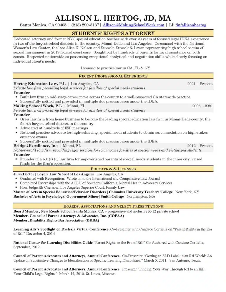 Allison Hertog Resume